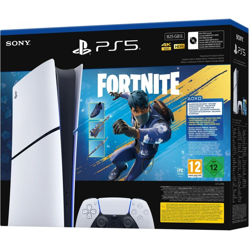 Sony PS5 Digital Edition Slim Console - Fortnite Bundle